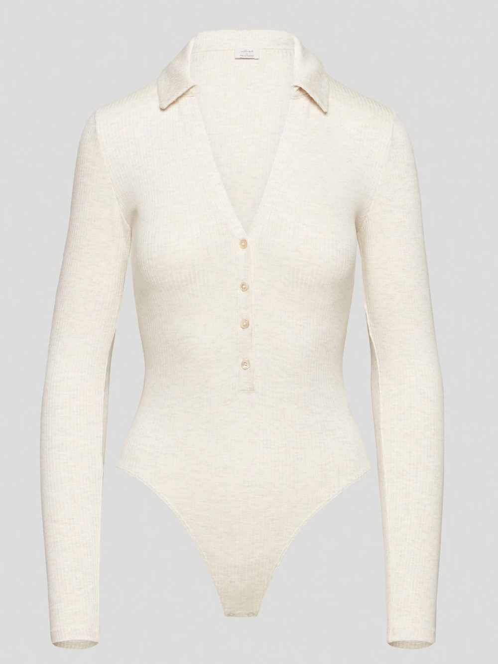 Wilfred Aritzia Charlotte Bodysuit Heather Birch Ribbed Size S